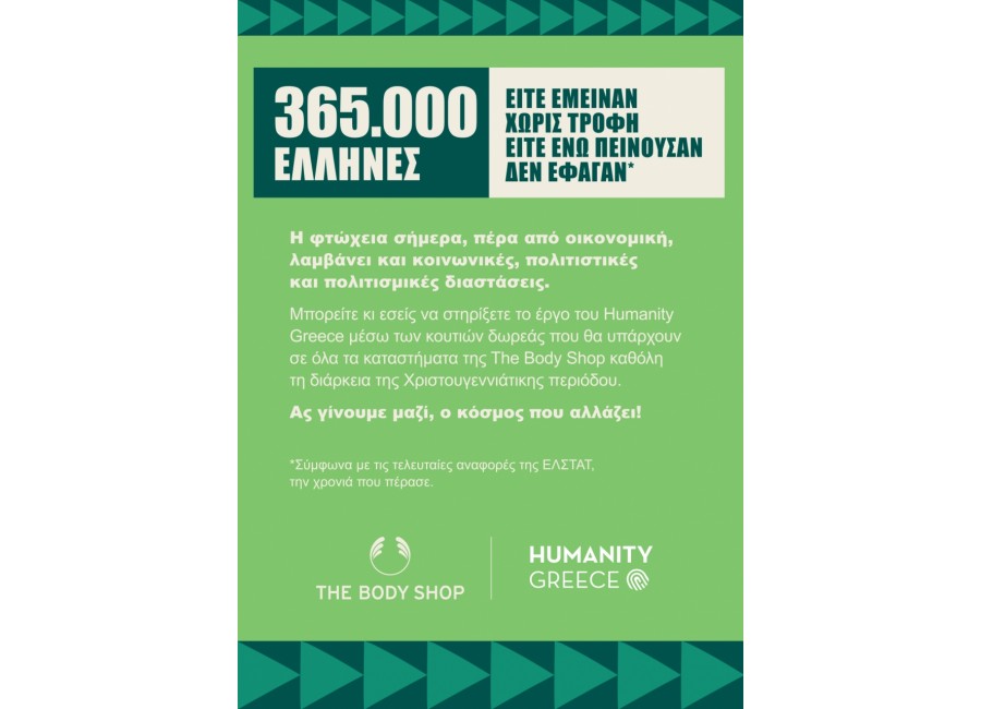 H The Body Shop στηρίζει το Humanity Greece